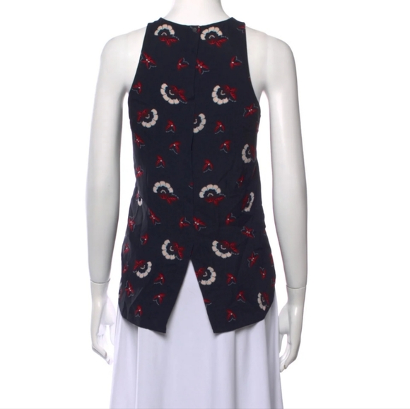 A.L.C. Floral Print Silk Top size 2 - Picture 2 of 12